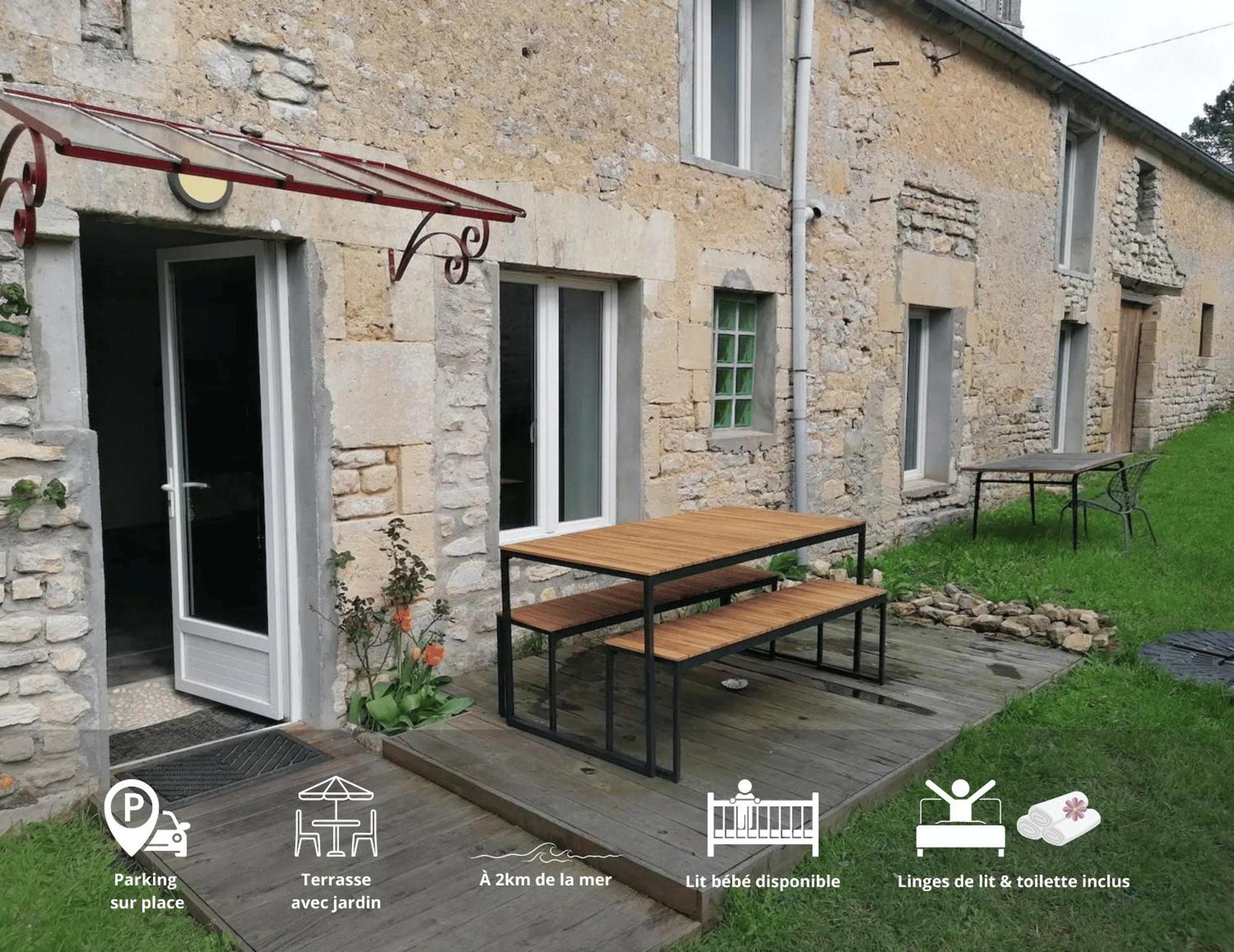 Maison Renovee En Pierres Sejour Spacieux Avec Jardin Et Terrasse Amenagee Pres Omaha Beach & Bayeux A 5Mn De La Mer Tous Commerces Commes 외부 사진